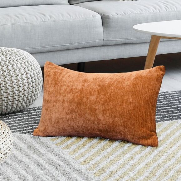 Chenille Throw Pillow Covers Soft Cushion Covers Water Repellent 12x20 Inch - Picture 3 of 6